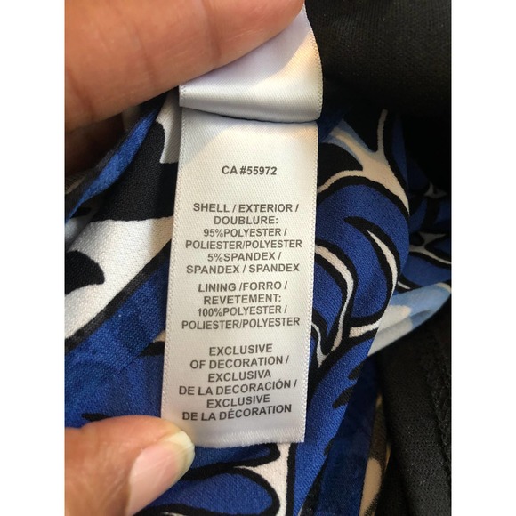 Laundry Shelli Segal Mini Dress V-Neck Size Small Short Above Knee Blue Summer - Picture 6 of 6